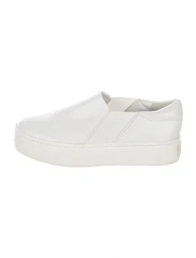 Pre-owned Vince Leather Sneakers In White