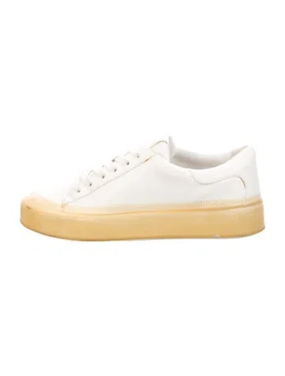 Pre-owned Vince Leather Sneakers In White