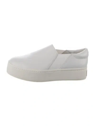 Pre-owned Vince Leather Sneakers In White