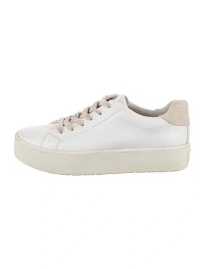 Pre-owned Vince Leather Sneakers In White