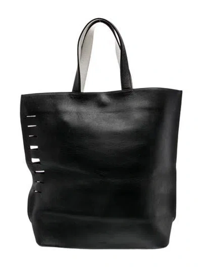 Pre-owned Vince Leather Tote In Black