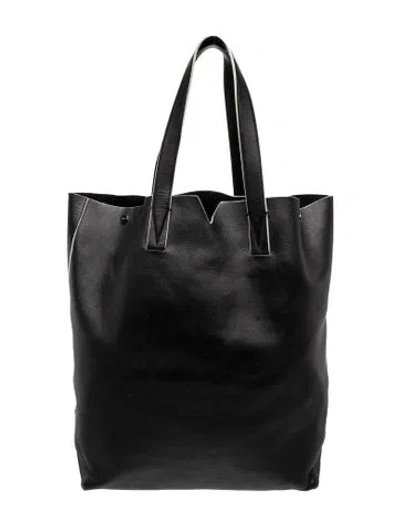 Pre-owned Vince Leather Tote In Black