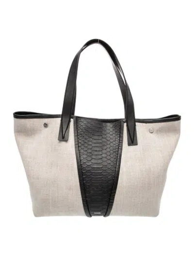 Pre-owned Vince Leather Tote In Gray