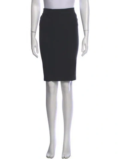 Pre-owned Vince Leather Trim Embellishment Knee-length Skirt In Black