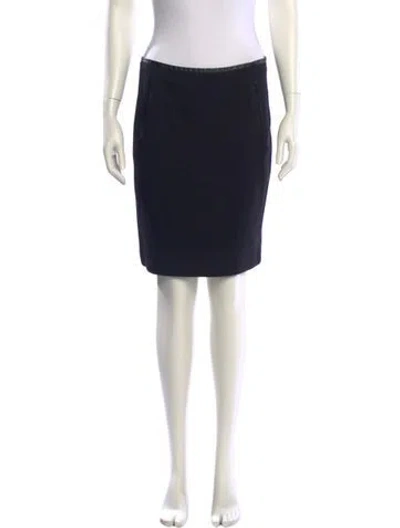 Pre-owned Vince Leather Trim Embellishment Mini Skirt In Black