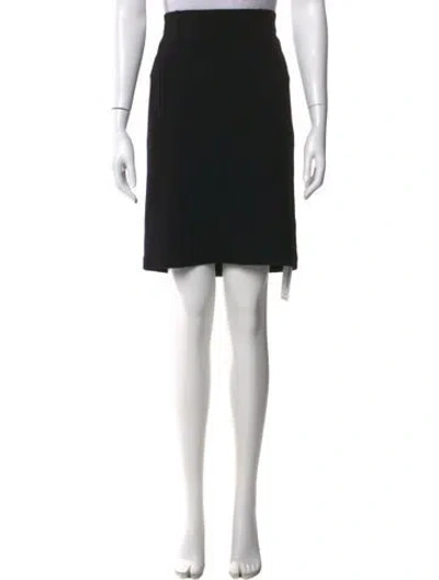 Pre-owned Vince Leather Trim Embellishment Mini Skirt In Black