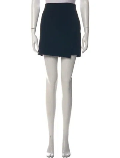Pre-owned Vince Leather Trim Embellishment Mini Skirt In Black