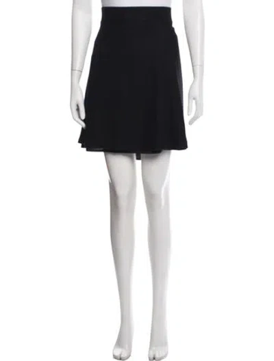 Pre-owned Vince Leather Trim Embellishment Mini Skirt In Black