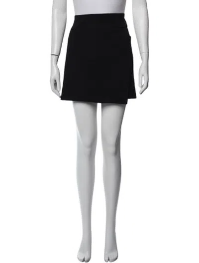 Pre-owned Vince Leather Trim Embellishment Mini Skirt W/ Tags In Black