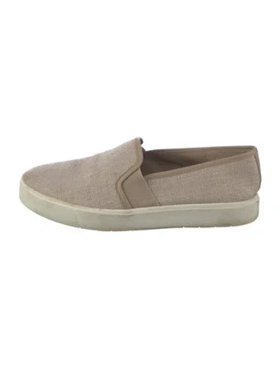 Pre-owned Vince Leather Trim Embellishment Sneakers In Neutrals
