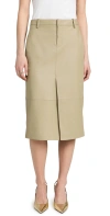 VINCE LEATHER TROUSER FRONT SKIRT SEED