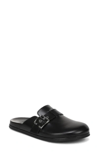 Vince Leon Leather Loafer Mule In Black