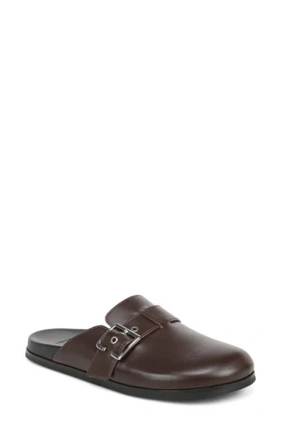 Vince Leon Leather Loafer Mule In Brown