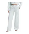 Vince Washed Cotton Wide-leg Trousers In White