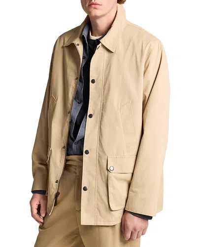 Vince Lightweight Barn Jacket In Burgundy