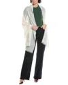 Vince Lightweight Border Stripe Cashmere Wrap In Neutral