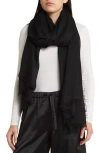 Vince Lightweight Cashmere Scarf In Black