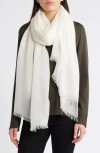 Vince Lightweight Cashmere Scarf In White