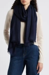 Vince Lightweight Cashmere Scarf In Blue