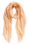 Vince Lightweight Cashmere Scarf In Cantaloupe