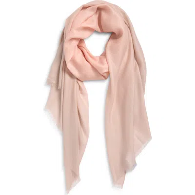 Vince Lightweight Dip Dye Cashmere Scarf In Pink