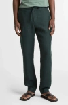 Vince Lightweight Hemp Linen Pants In Green
