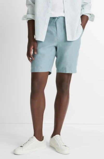 Vince Lightweight Hemp Shorts In Lagoon