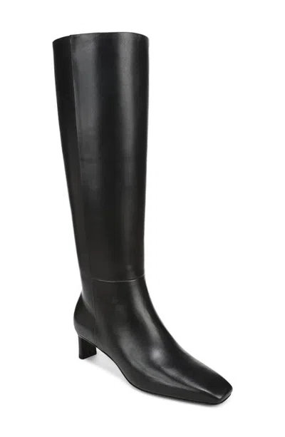 Vince Lilith Tall Leather Boot In Black Leather