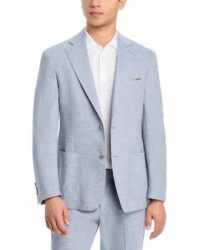 Vince Linen & Wool Melange Solid Slim Fit Suit Jacket In Light Blue