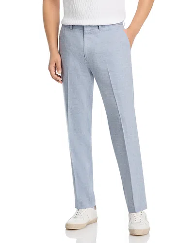 Vince Linen & Wool Melange Solid Slim Fit Suit Trousers In Light Blue