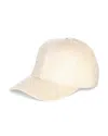Vince Linen Baseball Cap In Off White