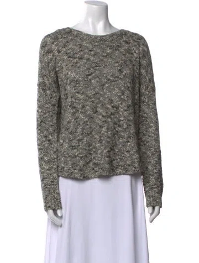 Pre-owned Vince Linen Bateau Neckline Sweater In Gray