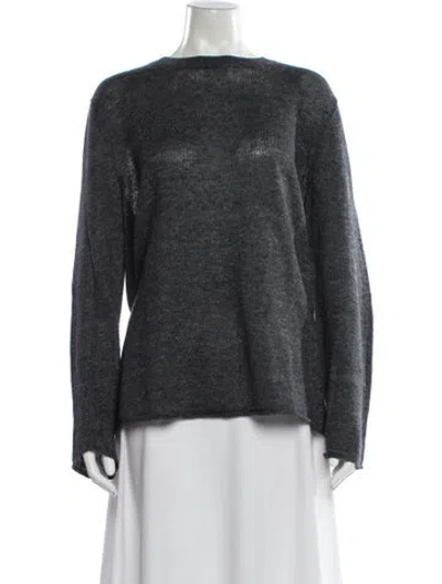 Pre-owned Vince Linen Bateau Neckline Sweater In Gray