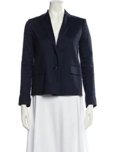 Pre-owned Vince Linen Blazer In Blue