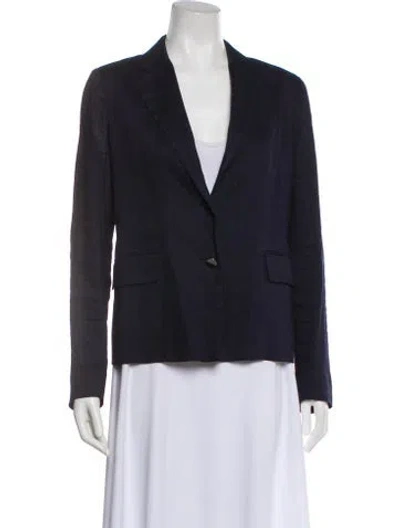 Pre-owned Vince Linen Blazer In Blue