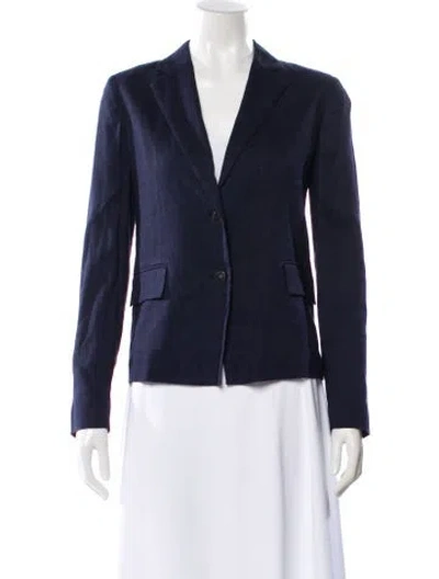 Pre-owned Vince Linen Blazer In Blue