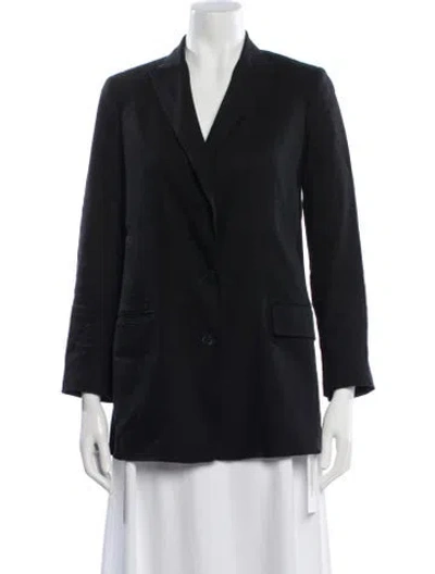 Pre-owned Vince Linen Blazer In Blue