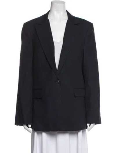 Pre-owned Vince Linen Blazer In Blue