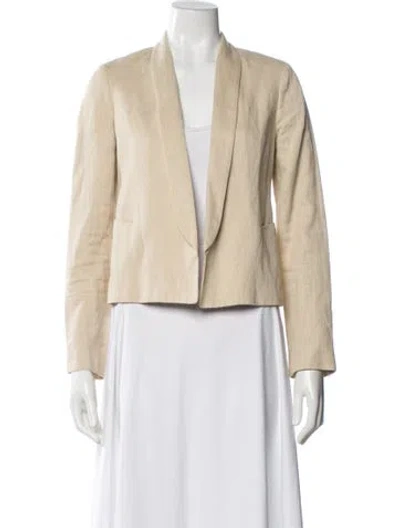 Pre-owned Vince Linen Blazer In Neutral