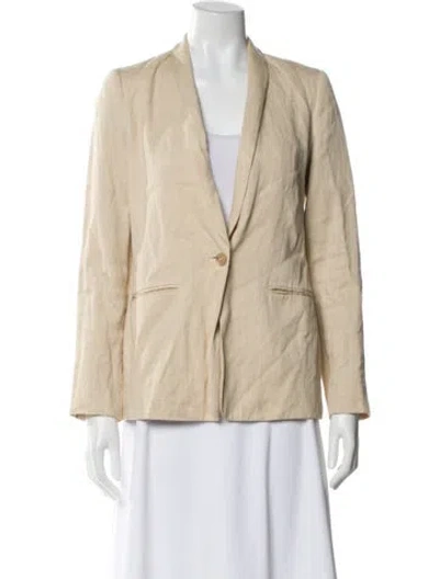 Pre-owned Vince Linen Blazer In Neutral