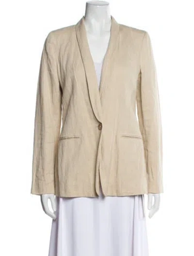 Pre-owned Vince Linen Blazer In Neutral