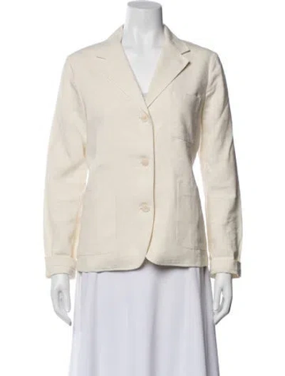Pre-owned Vince Linen Blazer In Neutral
