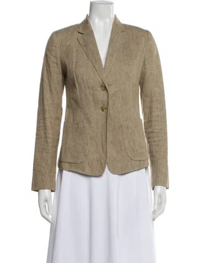 Pre-owned Vince Linen Blazer In Neutral