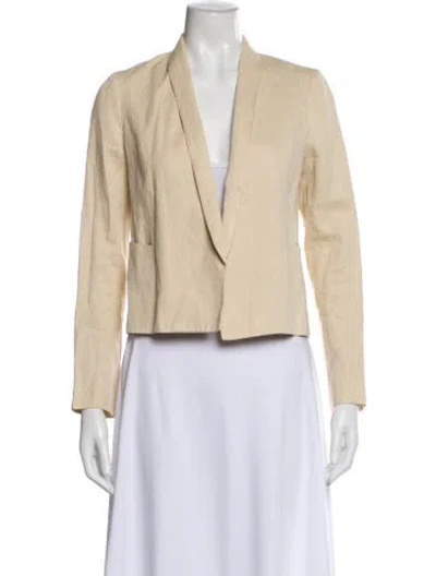 Pre-owned Vince Linen Blazer In Neutral
