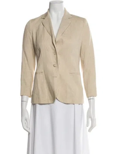 Pre-owned Vince Linen Blazer In Neutral
