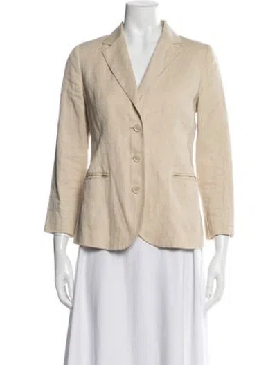 Pre-owned Vince Linen Blazer In Neutral