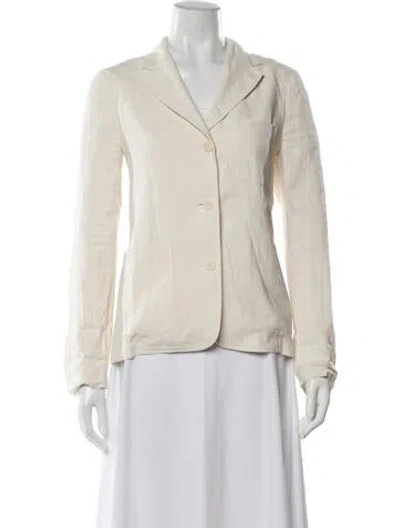 Pre-owned Vince Linen Blazer In Neutral