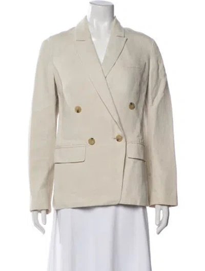 Pre-owned Vince Linen Blazer In Neutral