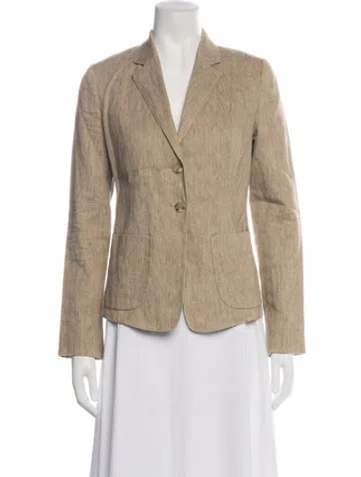 Pre-owned Vince Linen Blazer In Neutrals