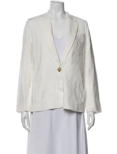 Pre-owned Vince Linen Blazer In Neutrals